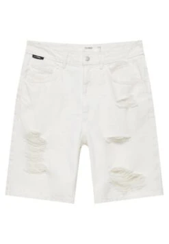 PULL & BEAR Ripped Bermuda- Shorts Di Jeans - White 13 PULL & BEAR Ripped Bermuda- Shorts Di Jeans - White -Pull & Bear a1541052ec9e471b9c696f78e809d688