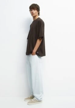 PULL & BEAR Oversize Short SleeveT-Shirt BasicDark Brown Uomo T-shirt E Polo PUC22O1K0-O12 -Pull & Bear a176e52078ec4929867cbff6af7dc200