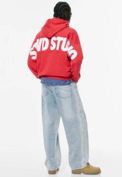 PULL & BEAR STWD STUDIO - Felpa Con Cappuccio - Red