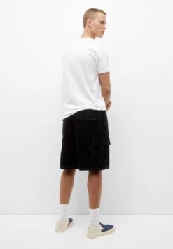 PULL & BEAR Waistband - Shorts Di Jeans - Black -Pull & Bear a384ca36767b47468a323990b4273433