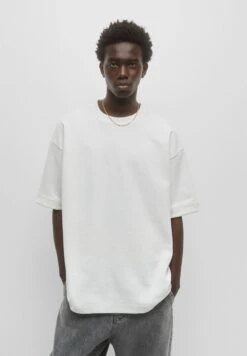 PULL & BEAR PlushT-Shirt BasicWhite Uomo T-shirt E Polo PUC22O1KE-A11