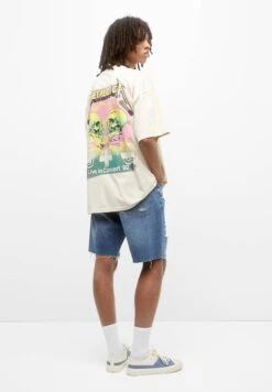 PULL & BEAR Short Sleeve Metallica T-Shirt Con StampaBeige Uomo T-shirt E Polo PUC22O1N5-B11 -Pull & Bear a62c5287d8594c5da2fc14acf88c08c9