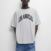 PULL & BEAR Los Angeles T-Shirt Con StampaLight Grey Uomo T-shirt E Polo PUC22O1P6-C11