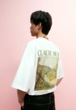 PULL & BEAR Claude Monet T-Shirt Con StampaWhite Uomo T-shirt E Polo PUC22O1PN-A11 -Pull & Bear a9affaef0e084cc9b225509c3cd7cad7