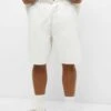 PULL & BEAR Carpenter Bermuda Shorts Di JeansWhite Uomo Jeans PUC22F0C1-A11