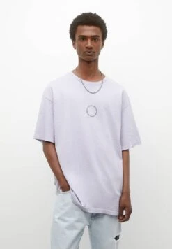 PULL & BEAR Short Sleeve Stwd T-Shirt Con StampaLilac Uomo T-shirt E Polo PUC22O1MU-I11