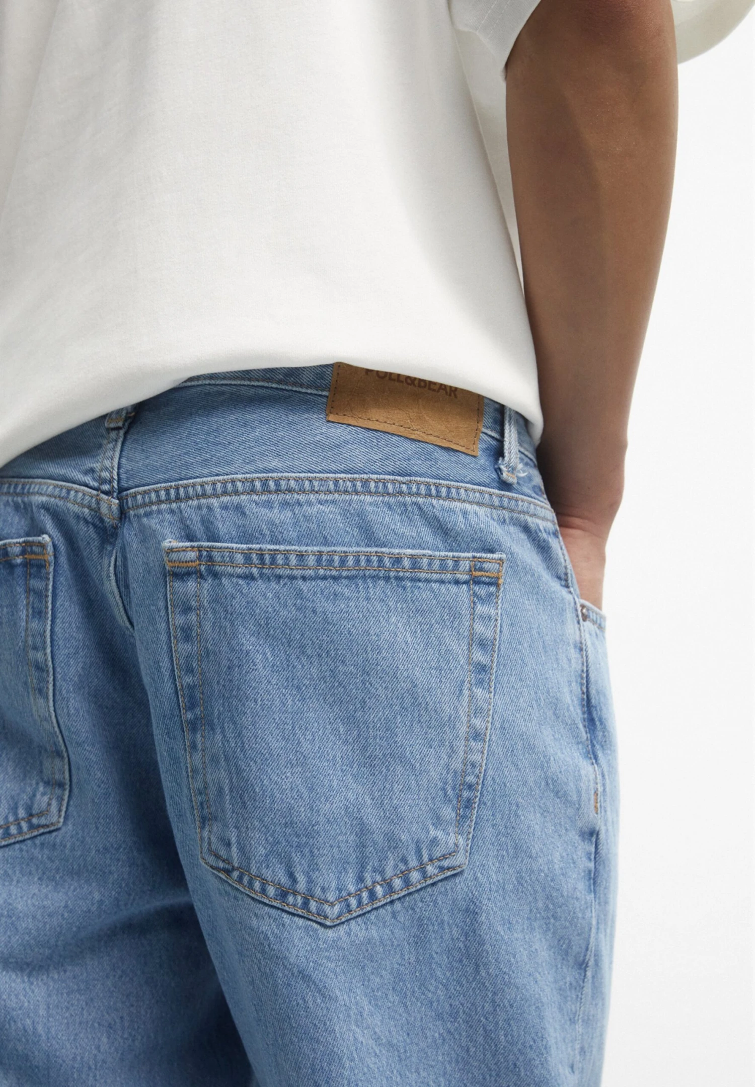 PULL & BEAR Coloured Standard - Jeans Slim Fit - Stone Blue Denim 5 PULL & BEAR Coloured Standard - Jeans Slim Fit - Stone Blue Denim - immagine 5