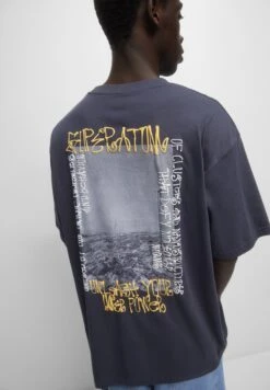 PULL & BEAR Short Sleeve StwdT-Shirt Con StampaDark Grey Uomo T-shirt E Polo PUC22O1PA-C11