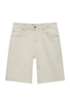 PULL & BEAR Baggy- Shorts Di Jeans - Beige -Pull & Bear ab7547b5e02f42a982359899a15ef384