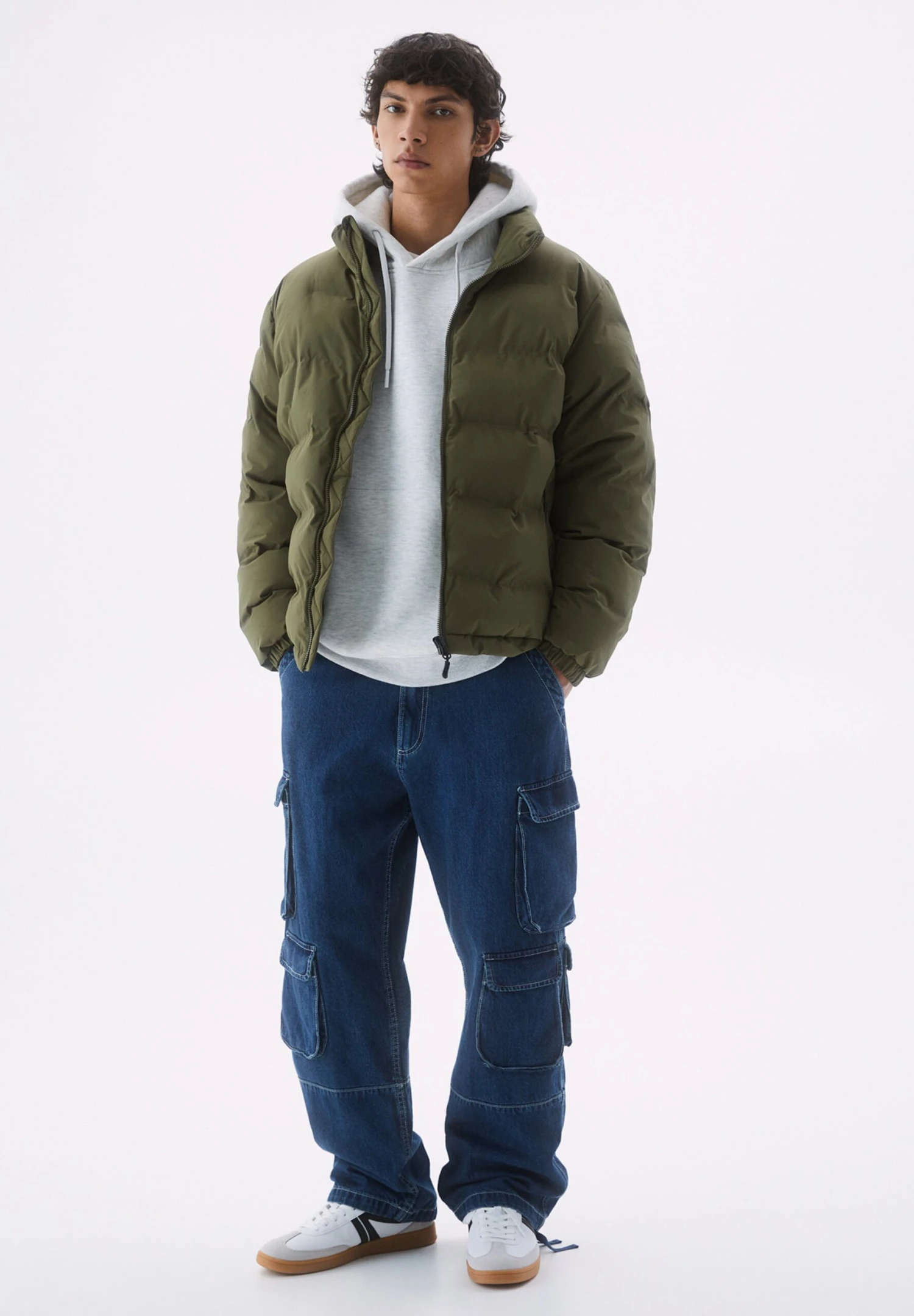 PULL & BEAR Basic Coloured-Puffer Giacca InvernaleKhaki Uomo Giacche PUC22T0T6-N11 2 PULL & BEAR Basic Coloured-Puffer Giacca InvernaleKhaki Uomo Giacche PUC22T0T6-N11 - immagine 2