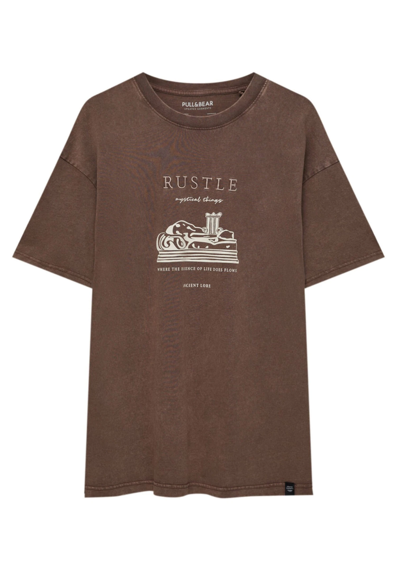 PULL & BEAR With A Rustle GraphicT-Shirt Con StampaLight Brown Uomo T-shirt E Polo PUC22O1OY-O11 5 PULL & BEAR With A Rustle GraphicT-Shirt Con StampaLight Brown Uomo T-shirt E Polo PUC22O1OY-O11 - immagine 5
