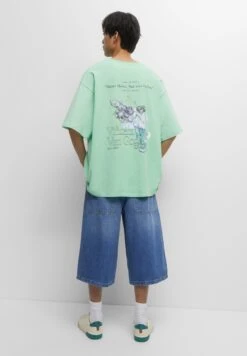PULL & BEAR Vincent Van GoghT-Shirt Con StampaGreen Uomo T-shirt E Polo PUC22O1PH-M11