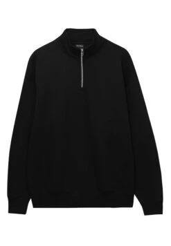 PULL & BEAR Basic Coloured Zip-Up NeckFelpaBlack Uomo Maglieria E Felpe PUC22S0QT-Q11 -Pull & Bear ae5fdb7e38a5468a92f7b05568852a9b