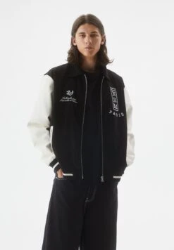 PULL & BEAR University - Giubbotto Bomber - Black