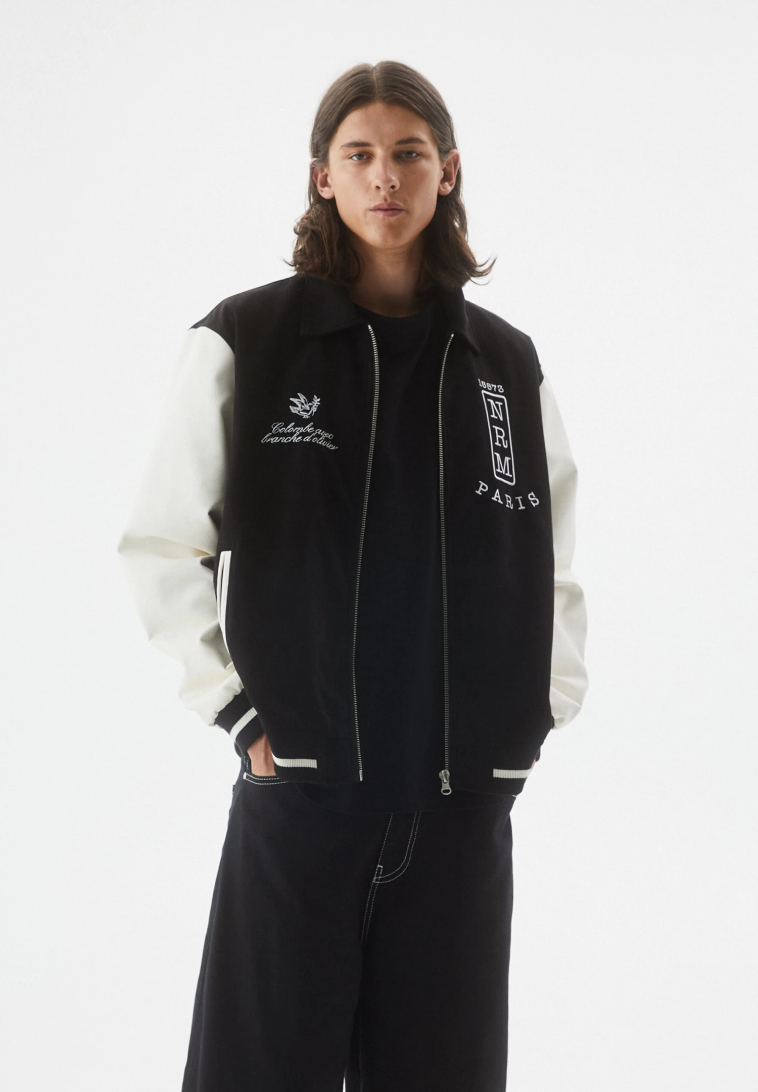 PULL & BEAR University - Giubbotto Bomber - Black 1 PULL & BEAR University - Giubbotto Bomber - Black