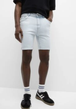 PULL & BEAR Shorts Di JeansStone Blue Denim Uomo Jeans PUC22F0BM-K13