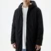 PULL & BEAR Reversible Puffer Cappotto InvernaleMottled Black Uomo Cappotti PUC22T0PP-Q11