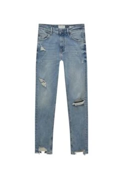 PULL & BEAR Ripped- Jeans A Sigaretta - Blue Denim -Pull & Bear b3b1a78bbb8e4511857ad7fe72df1f76