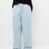 PULL & BEAR Basic Jogger- Jeans Baggy - Light Blue Denim