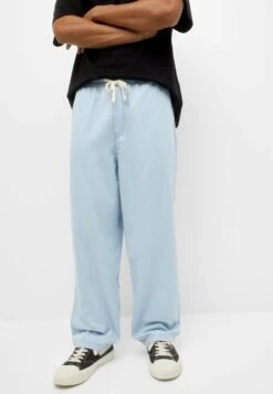 PULL & BEAR Basic Jogger- Jeans Baggy - Light Blue Denim