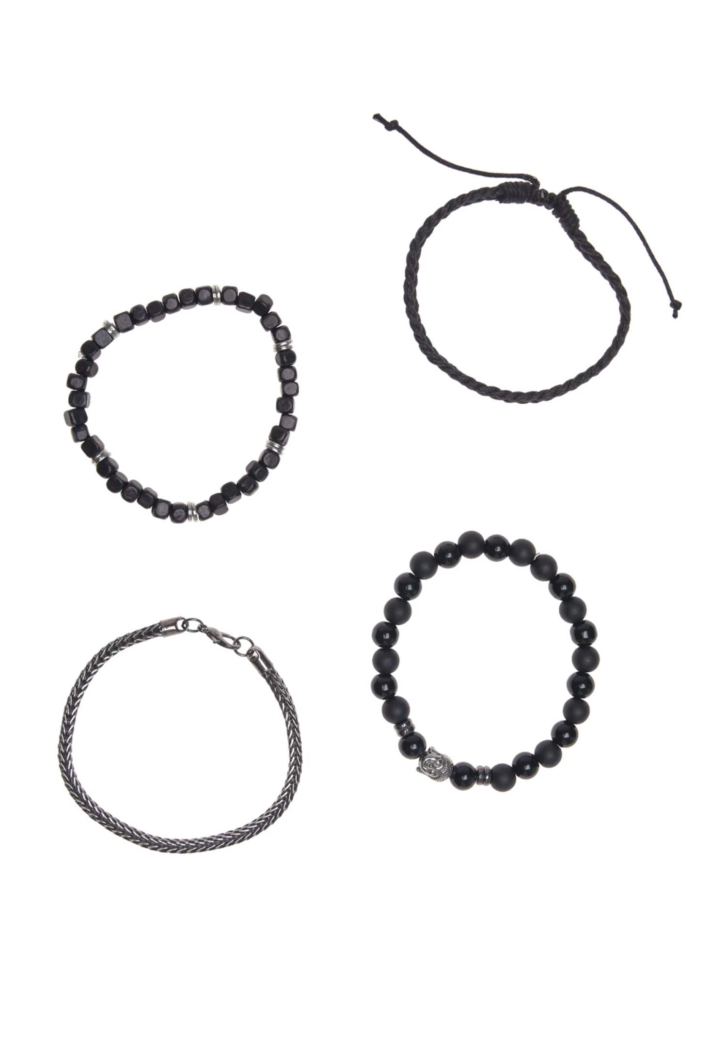 PULL & BEAR AssortedPack Of 4BraccialeBlack Uomo Gioielli PUC52L022-Q11 2 PULL & BEAR AssortedPack Of 4BraccialeBlack Uomo Gioielli PUC52L022-Q11 - immagine 2