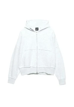 PULL & BEAR Felpa Con Zip - Light Grey -Pull & Bear b65706ef2d4149cfa735fd5c23ca8f8f