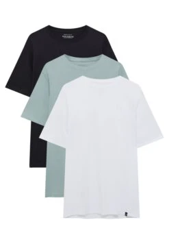 PULL & BEAR Pack Of 3 - T-Shirt Basic - Turquoise -Pull & Bear b68d05b6d54f4faf87ddf9f589f08e98