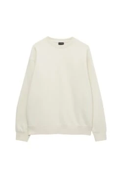 PULL & BEAR Basic Coloured Round NeckFelpaWhite Uomo Maglieria E Felpe PUC21009K-A11 -Pull & Bear b719aa5459dd454fae85bfb059af073d