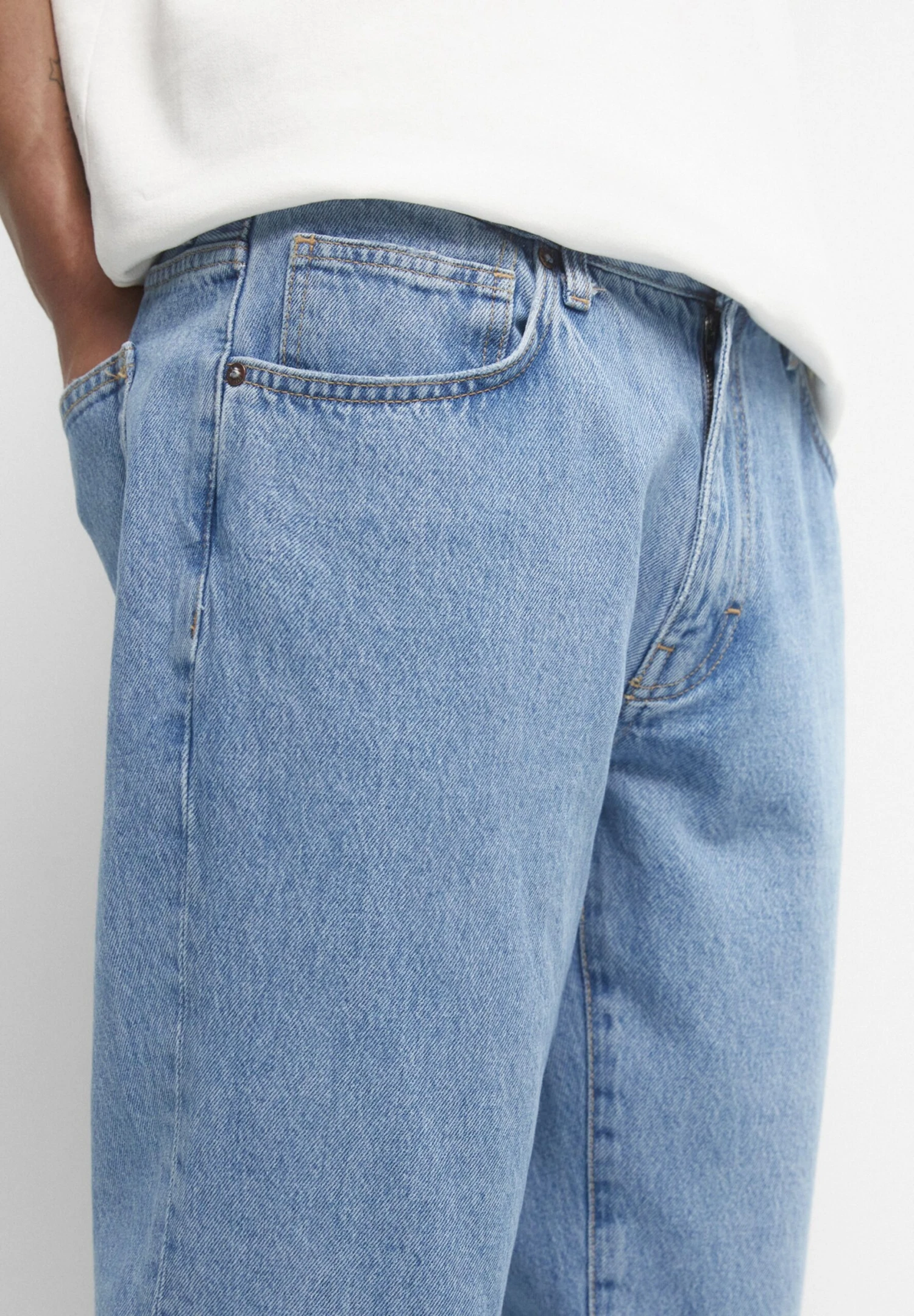 PULL & BEAR Coloured Standard - Jeans Slim Fit - Stone Blue Denim 4 PULL & BEAR Coloured Standard - Jeans Slim Fit - Stone Blue Denim - immagine 4