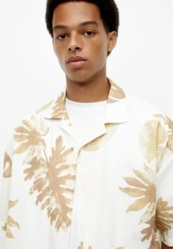 PULL & BEAR Short Sleeve Floral CamiciaWhite Uomo Camicie PUC22D0K0-A11 -Pull & Bear b7bf691a0ce1430b80bc5de98cae41c0