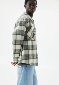 PULL & BEAR Long Sleeve Checked CamiciaLight Green Uomo Camicie PUC22D0KJ-M11 -Pull & Bear b8239ce60d7449379c9c78724a14e3cc