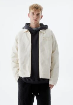 PULL & BEAR With Shirt Collar - Giacca Da Mezza Stagione - White
