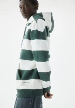 PULL & BEAR Striped - Felpa Con Cappuccio - Green -Pull & Bear bcdf1aae988e463a84923eec5eef9719
