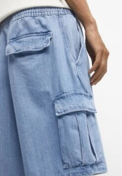 PULL & BEAR Waistband - Shorts Di Jeans - Stone Blue Denim -Pull & Bear bd852eb4673b48d8ac5235c2b3cd810c