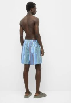 PULL & BEAR With Blue Stripes And Stwd LabelShorts Da MareBlue Uomo Moda Mare PUC82H03O-K11 -Pull & Bear be1cc73045a043e498a88b0c47bdf61e