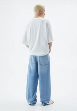PULL & BEAR Baggy Extra Wide-Leg Jeans A SigarettaBlue Denim Uomo Jeans PUC22G0PL-K11 -Pull & Bear be94e7c1308b4a9781cab4fbb3c53b27