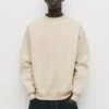 PULL & BEAR ROUND NECK - Felpa - Beige