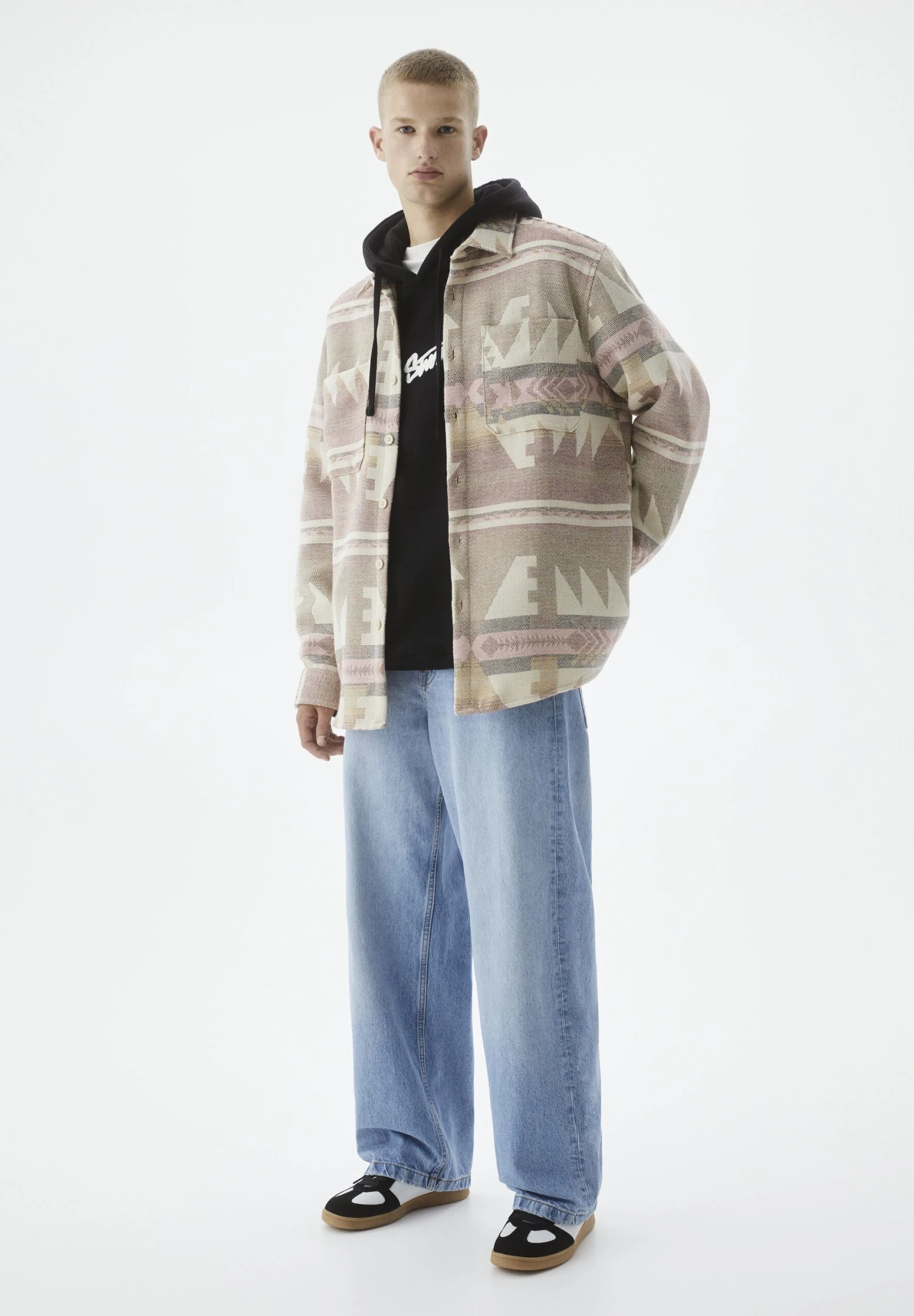 PULL & BEAR Geometric Print - Camicia - Pink 2 PULL & BEAR Geometric Print - Camicia - Pink - immagine 2