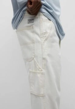 PULL & BEAR Carpenter - Jeans A Sigaretta - Beige -Pull & Bear c0dabaa0ad2e489db25a3958dc8be79e