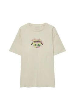 PULL & BEAR Short Sleeve Metallica T-Shirt Con StampaBeige Uomo T-shirt E Polo PUC22O1N5-B11 -Pull & Bear c118074d33b949c4974c64ea81bbcc0a