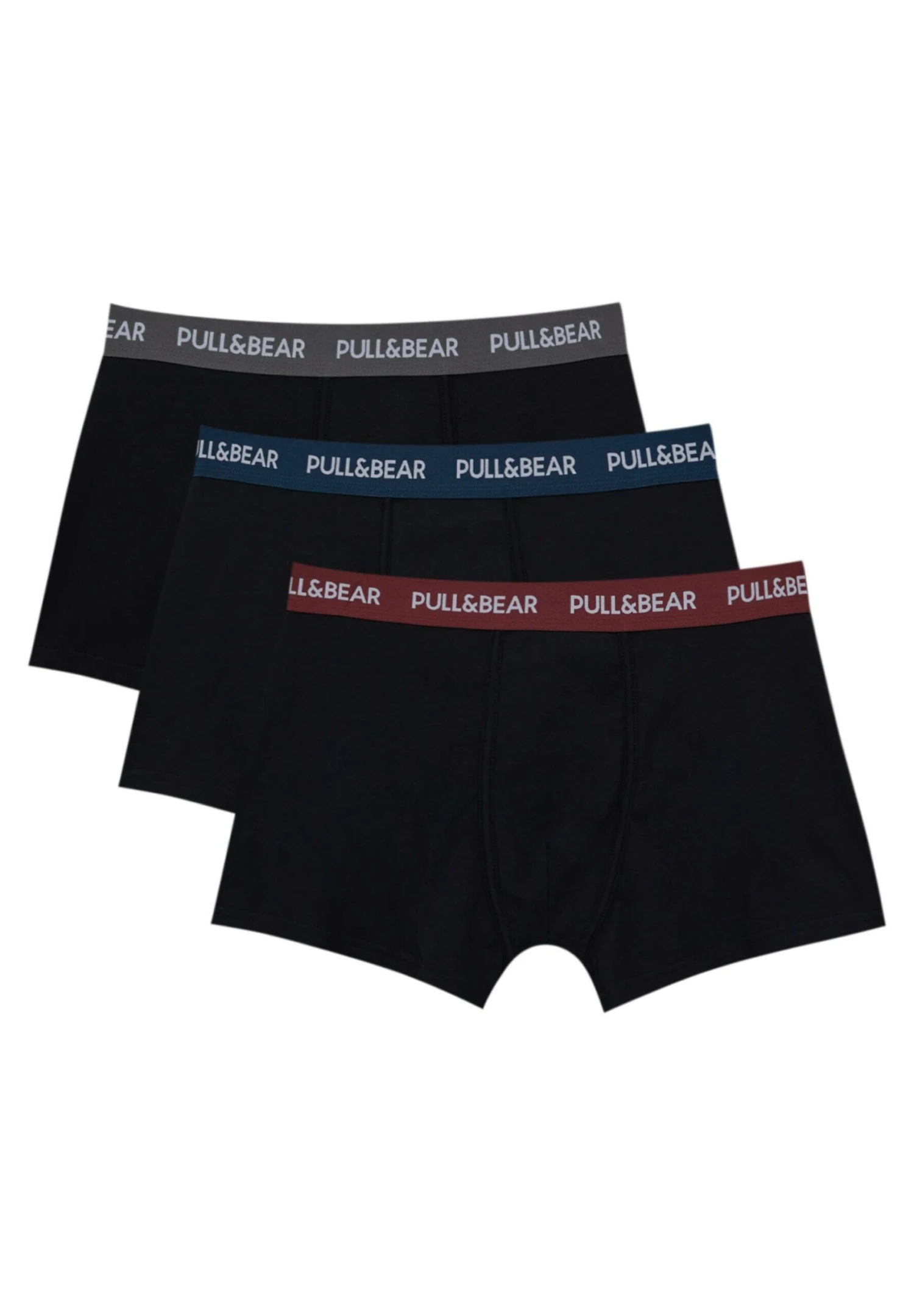 PULL & BEAR 3-Pack With Small Logo - Culotte - Black 1 PULL & BEAR 3-Pack With Small Logo - Culotte - Black