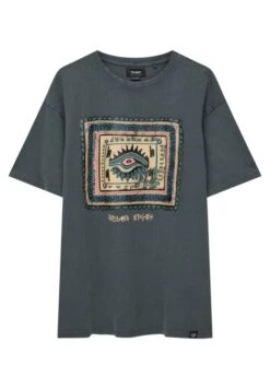 PULL & BEAR Short Sleeve T-Shirt Con StampaDark Grey Uomo T-shirt E Polo PUC22O1OI-C11 -Pull & Bear c179a7525fc94b97b883f5e5099a292f