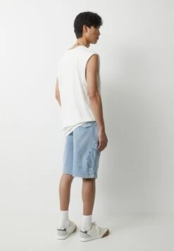 PULL & BEAR Soft-BermudaShorts Di JeansBlue Denim Uomo Jeans PUC22F0DK-K11 -Pull & Bear c19aea12a983441a9b5ea485f456d43c
