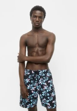 PULL & BEAR Floral PrintShorts Da MareBlack Uomo Moda Mare PUC82H03Q-Q11