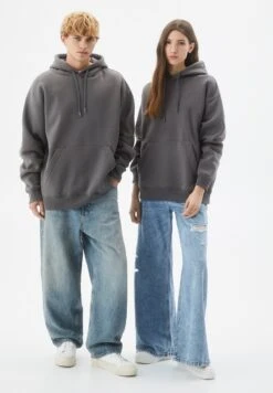 PULL & BEAR Basic ColouredFelpa Con CappuccioDark Grey Uomo Maglieria E Felpe PUC21009J-C11