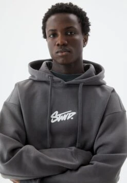 PULL & BEAR Logo - Felpa Con Cappuccio - Dark Grey -Pull & Bear c628c158281b45d9bd836ac9ff7a1d05