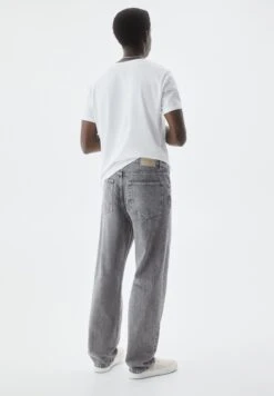 PULL & BEAR Baggy - Jeans A Sigaretta - Dark Grey -Pull & Bear c7f5b36fe5a24689a020fc94fba187c8