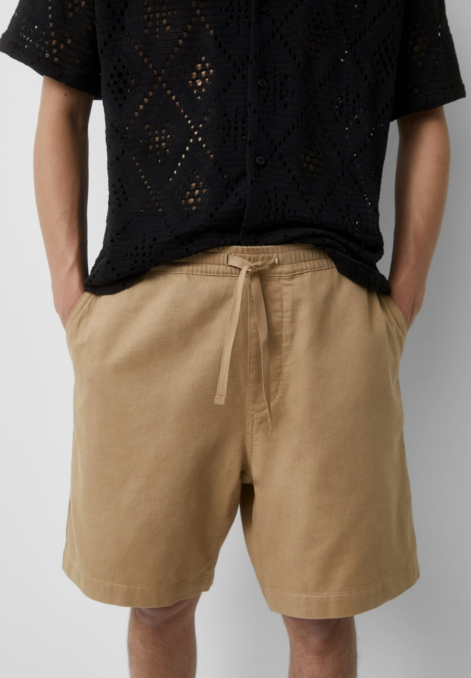 PULL & BEAR With Drawstring-Bermuda- Shorts - Ochre 1 PULL & BEAR With Drawstring-Bermuda- Shorts - Ochre