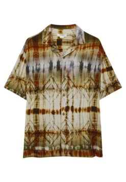 PULL & BEAR Geometric Tie-Dye Short SleeveCamiciaKhaki Uomo Camicie PUC22D0JM-N11 -Pull & Bear ca0e1280240f4f779a38dbbdc1fc65d9