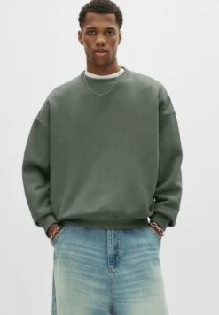 PULL & BEAR WASHED BOXY - Felpa - Grey